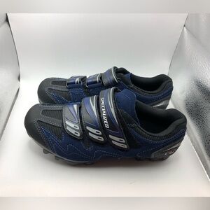 Specialized black blue cycling shoes size 7